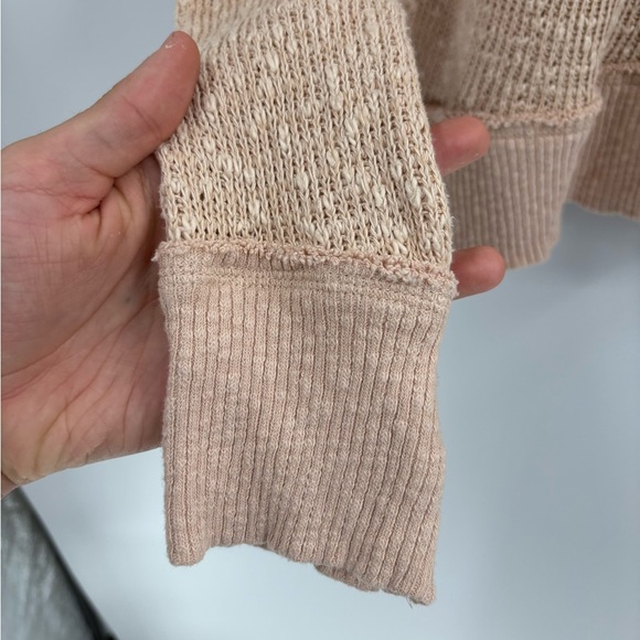 FREE PEOPLE Tommy Turtleneck Sweater Womens Peach Long Sleeve Nubby Knit large - Picture 7 of 16